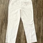 Loft  Marisa Style Ankle/Capri Pants In Floral Design, Cream Colored, Size 10 Photo 2