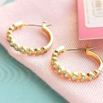 Kate Spade Full Circle Gold Hoops with Cubic Zirconia. NWT & Dustbag Photo 1