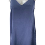 AQUA  Women's Blue Sleeveless V-neck Cami Camisole Mini Slip Tank Dress Size S Photo 0