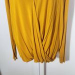 A New Day  Mustard Gold Draped Front Knit Top Size XL Mustard Top Photo 3