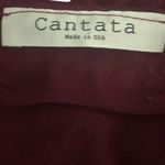 Cantata Burgundy Maxi Dress‎ Short Sleeve Surplice Neck Casual Everyday Red Size undefined Photo 9