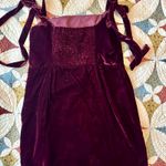 House of Harlow 1960 Revolve burgundy red velvet mini Christmas whimsigoth dress Size L Photo 4