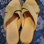 Cole Haan  Womens Slides Sandals Criss Cross Strap Size 9.5B Yellow‎ Photo 0
