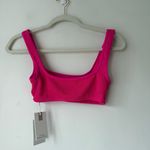 Good American Always Fits Khloe Bikini Top in Pink Glow XXS/XS NWT Photo 6