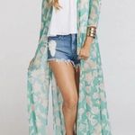Show Me Your Mumu Karmyn Duster Kimono Jadely Green Floral Size X-small XS Photo 5