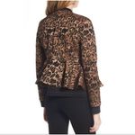 Nordstrom Trouvé NWT Leopard Print Peplum Bomber Jacket Size Small Photo 2