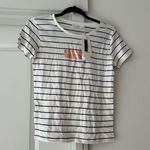 Mango mng sustainable cotton slim striped tshirt nwt Photo 0