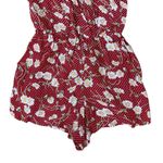 Natural Life  Red Floral Polka Dot Romper S Boho Summer Daisy Print Cute Photo 2