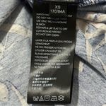 Anthropologie  Women’s Size XS Royal Blue Floral Printed Embroidered Neck Top Photo 5