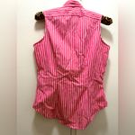 Ralph Lauren  Golf Sleeveless Button Up Pink and White Stripe Women's 4 Photo 2