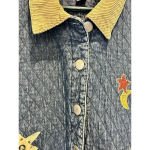 Don’t Mess With‎ Texas Quilted Denim Jacket Size XL Embroidered Christmas Tree Blue Photo 5