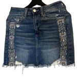 American Eagle  Outfitters Distressed Denim Mini Skirt Photo 0