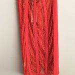 House Of CB Orange B/Erina Lace High Waisted Knee Length Pencil Skirt Medium Photo 0