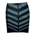 White House | Black Market Black Grey Chevron Ponte Pencil Skirt 2 NWT Academia Photo 2