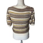 House of Harlow 1960 Crop Cardigan Sweater Metallic Small Photo 6