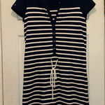 Ralph Lauren Ralph‎ Lauren Navy Blue White Nautical Striped Cotton Shirt Dress Size Medium Photo 0