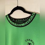 Source Unknown Vintage,‎ Green and Black Knit Short Sleeve Top, Size Medium Photo 3