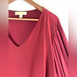 Michael Kors 2X Rich Burgundy Layered Tunic Top Photo 2