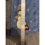 Snowman Jean Shirt Endless Design Women’s Medium Winter Tree Blue Button Down Photo 6