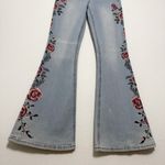 Forever 21  floral flare wide legs light denim jeans pants size 27 NWOT Photo 3