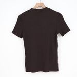 American Giant Ribbed Knit Mock Neck T Shirt Brown Cotton Modal Spandex Size M Size M Photo 4