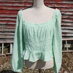 Wild Fable Size Extra Large XL Light Pastel Mint Green Cottage Core Kawaii Crop Photo 12