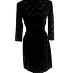 Andrew Marc NWT | Black Floral Lace Shimmery Dress | Size 0 | Fun and Flirty Photo 3
