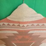Yet Again Tan Rust Brown Boho Aztec Knit Open Front Women's Cardigan Size Large Photo 9