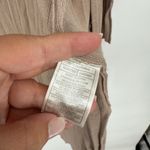 BB Dakota  Ribbed Knit Duster Cardigan Tan Brown Open Front Pockets Long Sleeve M Photo 3