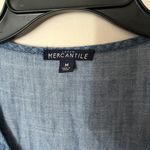 J. Crew Mercantile Chambray Denim Wrap Jumpsuit Size M Elastic Waist Pockets Blue Size M Photo 4