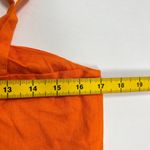 Farm Rio NWOT  Orange Bow Linen Crop Top Square Neck Sleeveless Statement Tank M Photo 13