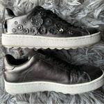 Coach  Tea Rose Floral Embellished Metallic Leather Sneakers womens shoe size 9 B Photo 7