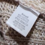 Poof! Woman’s Oversized Tan Knitted Style Open front Cardigan - Size Small Photo 4