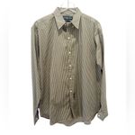 Ralph Lauren Vintage Shirt Striped Button Down Green Menswear 100% Cotton Photo 1