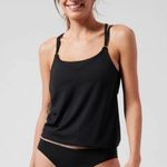 Athleta  Black Bra Sized Blousy Tankini Top Photo 0