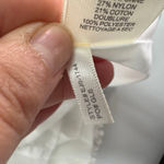 Eliza J Dress Womens 4 White Lace Plunge V Neck Flutter Sleeve Mini Bridal Photo 6