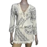 CoolChange Women’s Size S White Navy Blue Raj Chloe Mini Dress Cover Up Photo 1