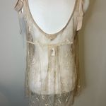 POL  Lace Overlay Tank Top - Cream Photo 1