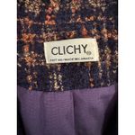CLICHY Canada Wool‎ Blend Blazer Jacket Officewear 8 Blue Photo 2