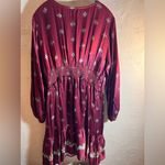 Shyanne Burgandy Maroon Western Southwestern Patterned Long Sleeve Dress XL Photo 7