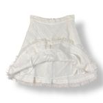 Rebecca Taylor  Tweed Frayed Hem Skirt Womens‎ Size 4 Ivory Boho Photo 3