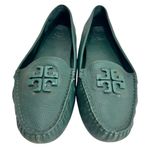 Tory Burch Lowell 2 Driver Green Tumbled Leather Slip On Loafer Photo 14