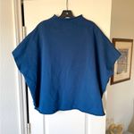 Frank & Eileen  Audrey Triple Fleece Capelet Navy Atlantic One Size EUC Photo 7