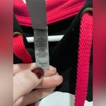 Swim Mom Oversized SzL Lightweight Hoodie Black W/Red & Blue Glitter Bling Size L Photo 4