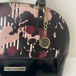 Anne Klein women’s floral pink burgundy black gold hardware shoulder purse zip Photo 1