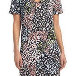 Christian Siriano Multicolor Animal Print Tunic Shift Shirt Dress Black Size M Photo 0