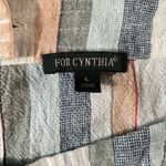 For Cynthia Striped‎ Dress Linen Blend Size Large Photo 2