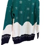 Boohoo Women's Christmas Holiday penguin snowflake sweater size medium large Photo 5