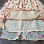 Midi floral dress ~ peach pinks ~ short sleeved ~ women’s size M/L Size L Photo 10