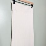 Free People Golden Hour Midi Skirt Tea Combo Ribbed Slit Cream White Size Small Photo 6